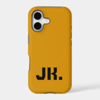 Harvest Gold Solid Colour | Minimal Initial