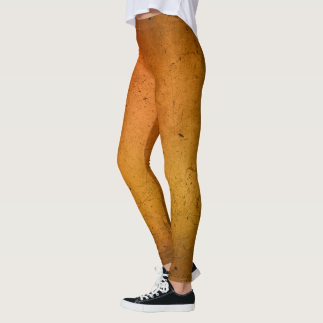 Harvest Gold Solid Plain Colour Leggings (Left)