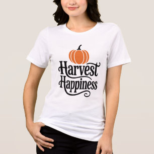 Harvest Happiness Autumn Pumpkin Season Celebratio Tri-Blend Shirt