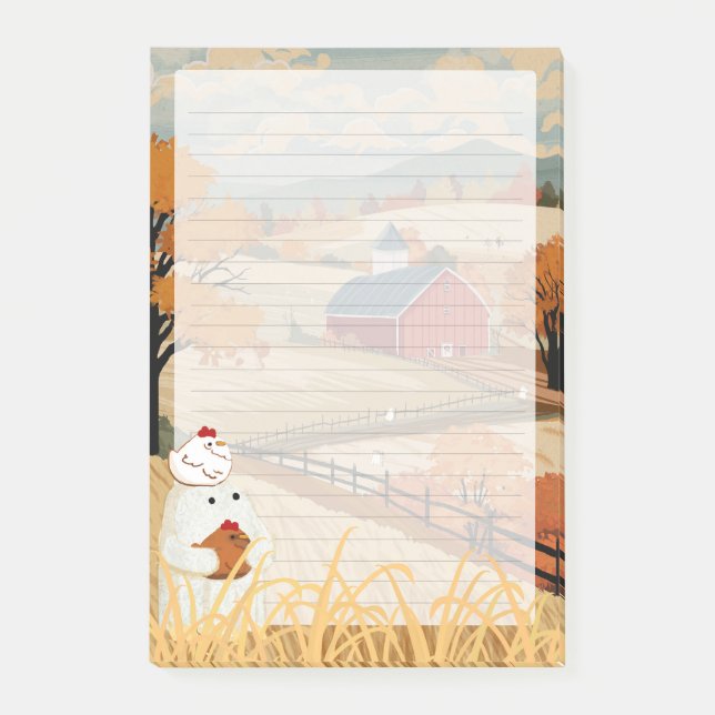 Harvest Home - Cute Ghost Lined Writing Paper Post-it Notes (Front)
