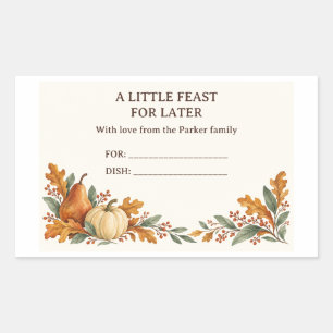 Harvest Home Thanksgiving Leftovers Label