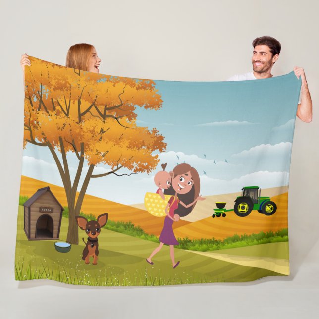 Harvest Hugs Cosy Fleece Blanket (In Situ)