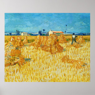 Harvest in Provence by Vincent Van Gogh Poster