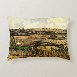 Harvest in Provence Montmajour by Vincent van Gogh Decorative Cushion