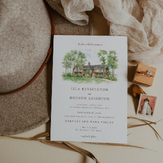 Harvest Inn Napa Valley Wedding Invitation