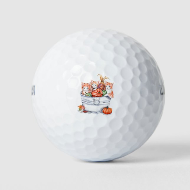 Harvest Kittens Golf Balls (Front)