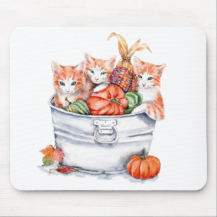 Harvest Kittens Mouse Pad