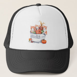 Harvest Kittens Trucker Hat