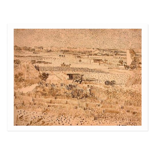 Harvest Landscape, Vincent van Gogh Postcard