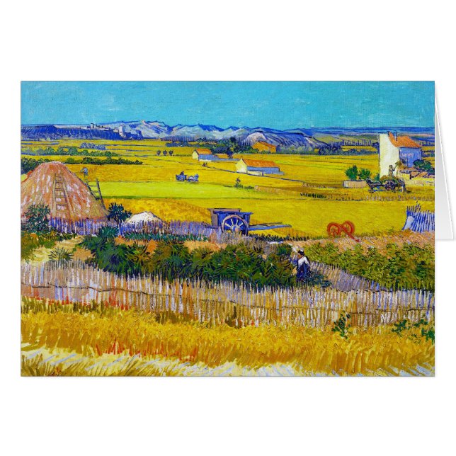 Harvest Landscape with Blue Cart Vincent Van Gogh (Front Horizontal)