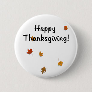 Harvest Leaves 6 Cm Round Badge