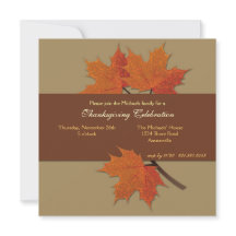 Harvest Leaves Invitation
