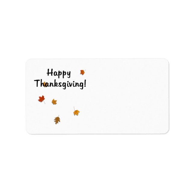 Harvest Leaves Label (Front)