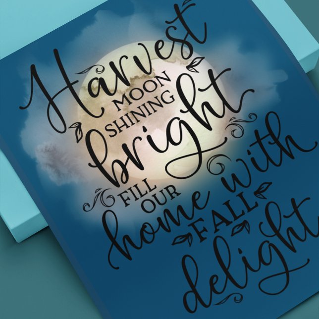 Harvest Moon Fall Delight Poem Blue Poster (Creator Uploaded)
