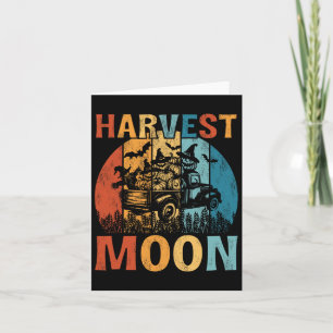 Harvest Moon Vintage Truck Halloween Pumpkins Card