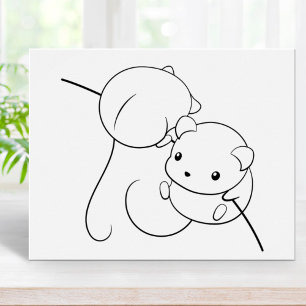 Harvest Mouse, Pair of Mice Colouring Page Poster