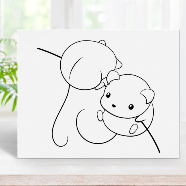Harvest Mouse, Pair of Mice Colouring Page Poster (Creator Uploaded)