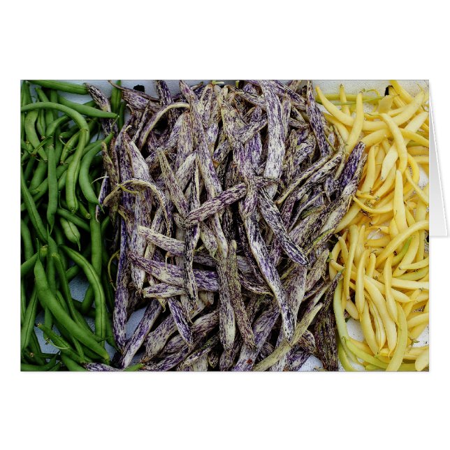 Harvest Of Beans Vegetable Card (Front Horizontal)