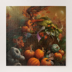 Harvest of Gratitude Thanksgiving Painting Jigsaw Puzzle