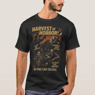 Harvest Of Horror Farm Movie Poster Halloween T-Shirt
