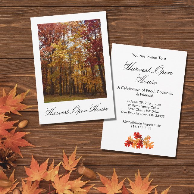 Harvest Open House Fall Foliage Invitation (Creator Uploaded)