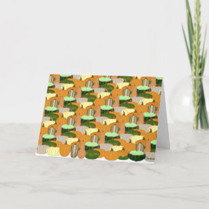 Harvest Pattern Autumn Squash Card