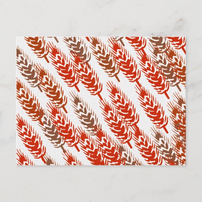 harvest pattern with wheat postcard (Front)