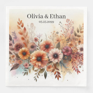 Harvest Petals and Painted Skies Napkin