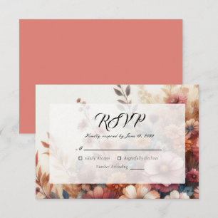 Harvest Petals and Painted Skies RSVP Card