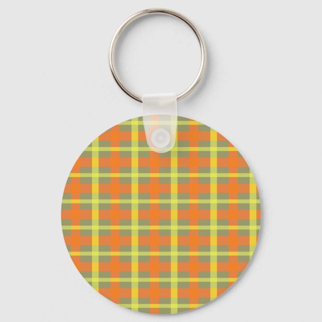 Harvest Plaid Key Ring (Front)