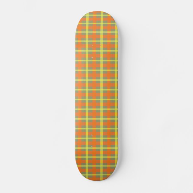 Harvest Plaid Skateboard (Front)