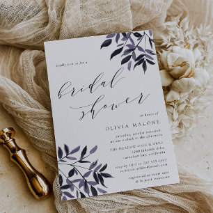 Harvest Plum Bridal Shower Invitation
