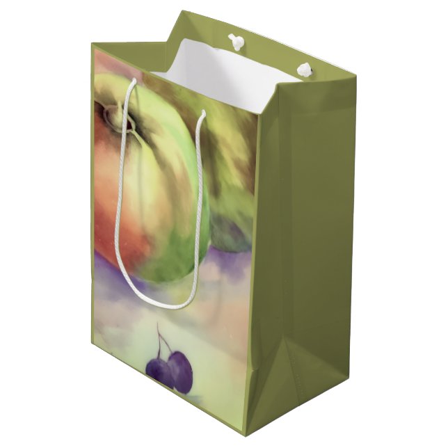 Harvest Produce Gift Packaging | Pears & Apples Medium Gift Bag (Front Angled)
