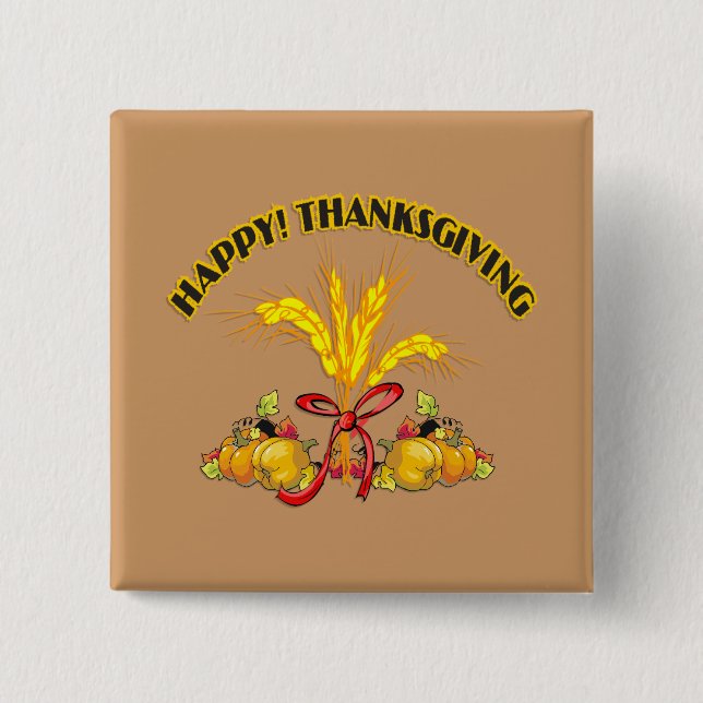 Harvest Pumpkins 15 Cm Square Badge (Front)
