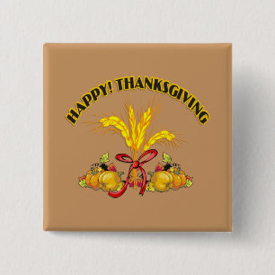 Harvest Pumpkins 15 Cm Square Badge