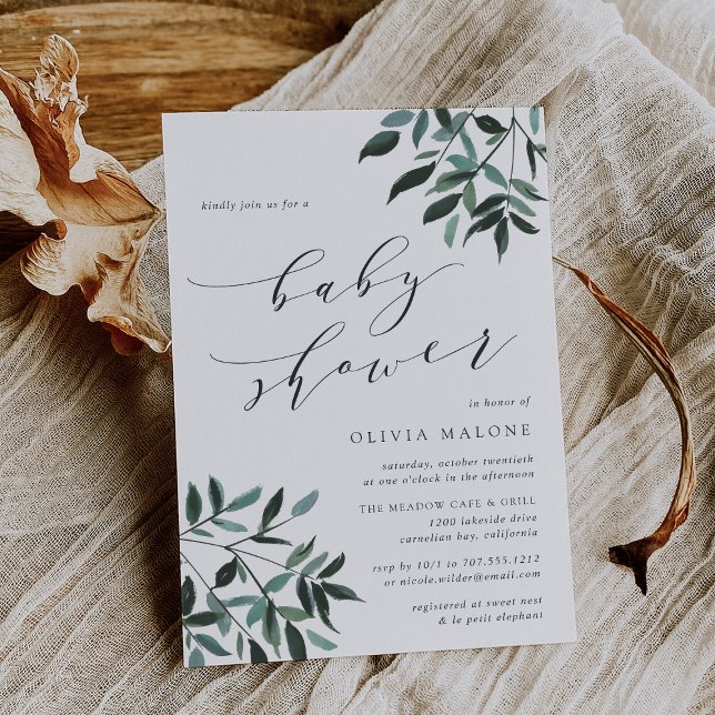 Harvest Sage Baby Shower Invitation (Creator Uploaded)