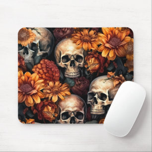 Harvest Skulls Mouse Pad