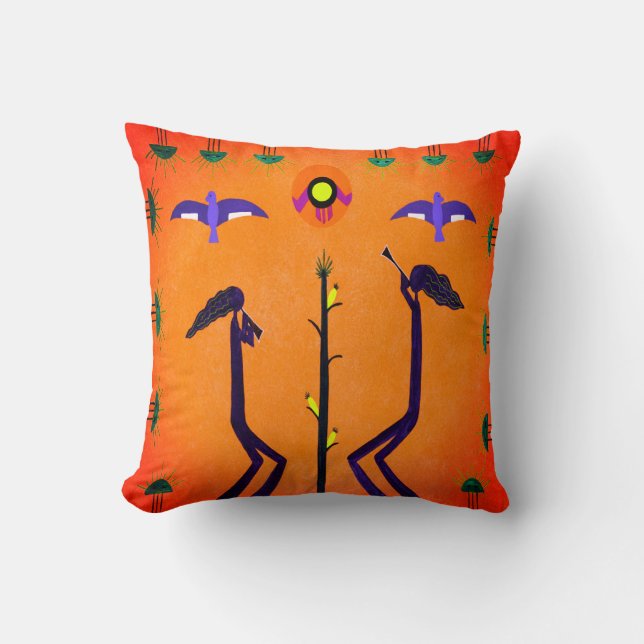 Harvest Song Throw Pillow (Front)
