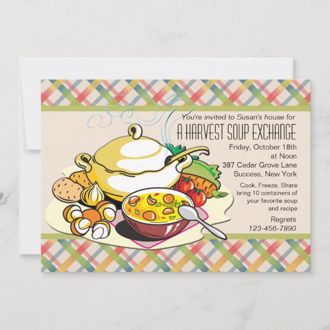 Harvest Soup Exchange Invitation (Front)