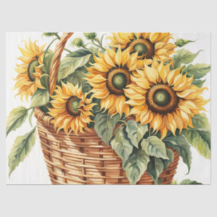 Harvest Sunflower Basket Tissue Paper