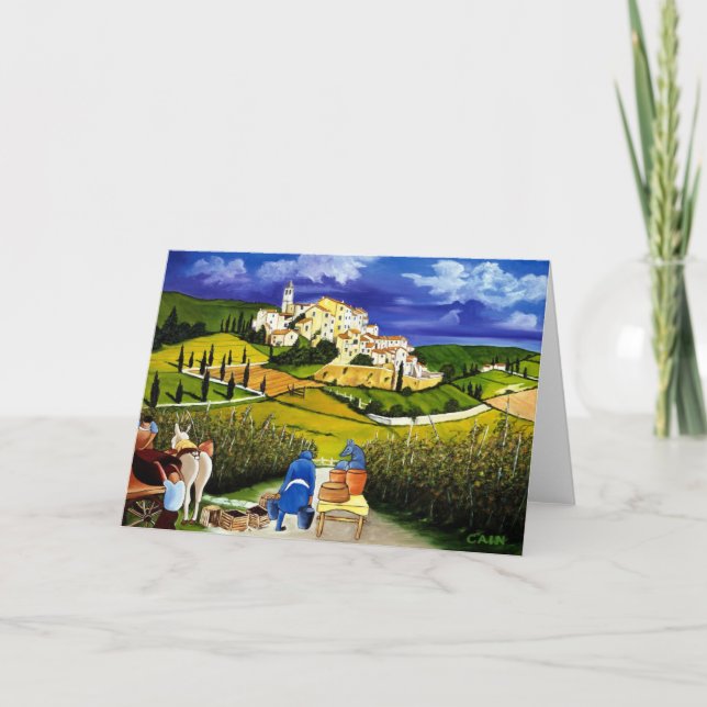 HARVEST THE GRAPES CARD (Front)
