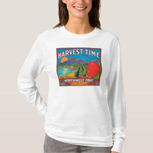 Harvest Time Apple Label - Yakima, WA T-Shirt
