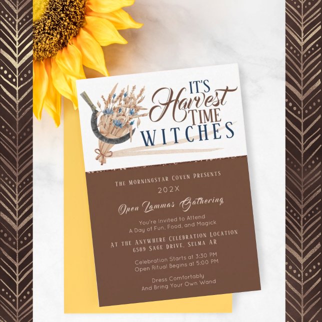 Harvest Time Fall Lammas Gathering Invitation (Creator Uploaded)