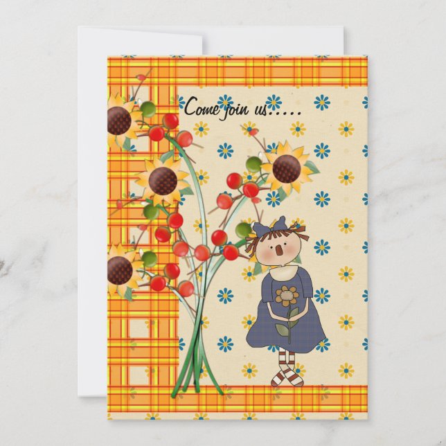 Harvest Time Gathering invitation (Front)