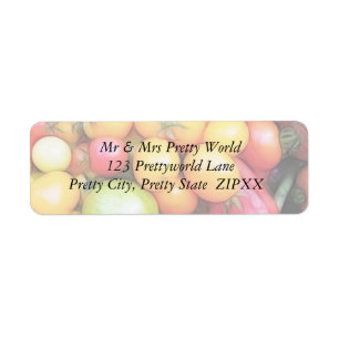 Harvest Time - Tomatoes! Return Address Label