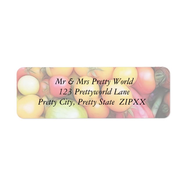 Harvest Time - Tomatoes! Return Address Label (Front)