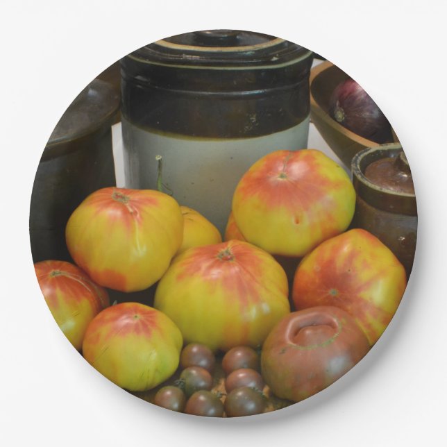 Harvest Tomato Paper Plate (Front)