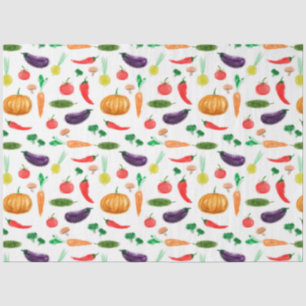 Harvest vegetables tomato pepper carrot mushroom c tissue paper