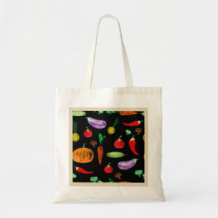 Harvest vegetables tomato pepper carrot mushroom c tote bag