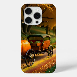 Harvest Wagon Autumn Scene Landscape iPhone 15 Pro Case